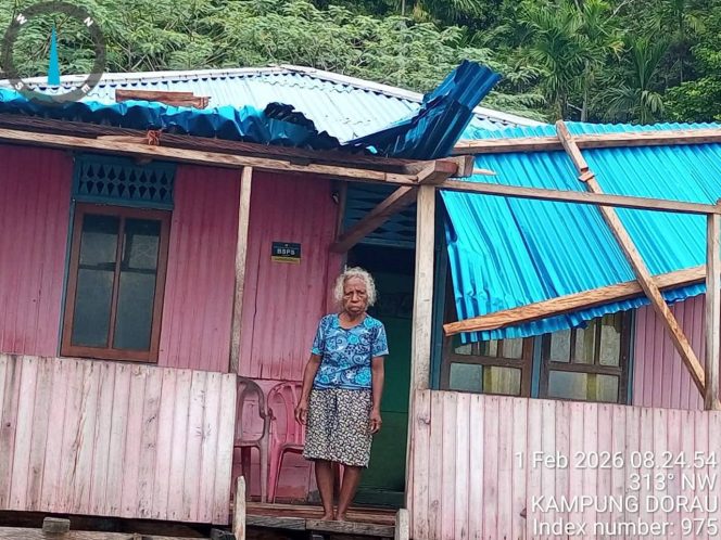 
					Angin Kencang Rusak Dua Rumah Warga di Kampung Dorau, Kepulauan Yapen