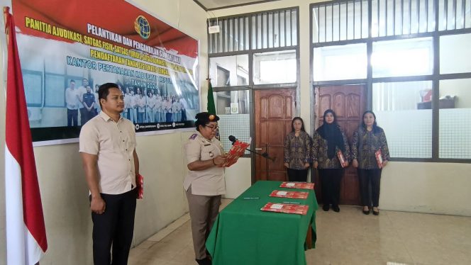 
					Kantor Pertanahan Kepulauan Yapen Lantik Panitia Ajudikasi PTSL 2026