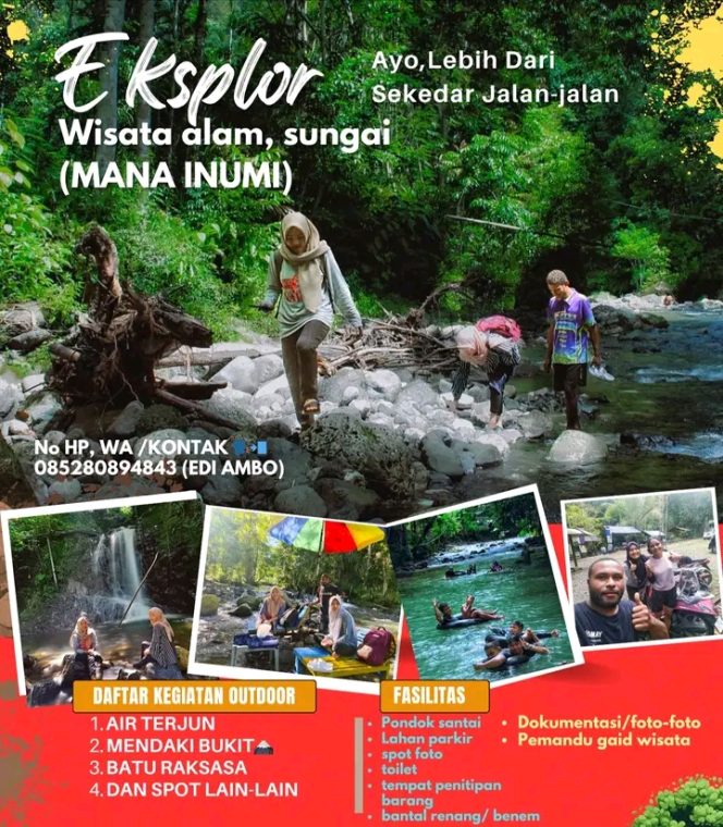 
					Eksplor Wisata Alam Sungai “Mana Inumi”, di  Kampung Yapan