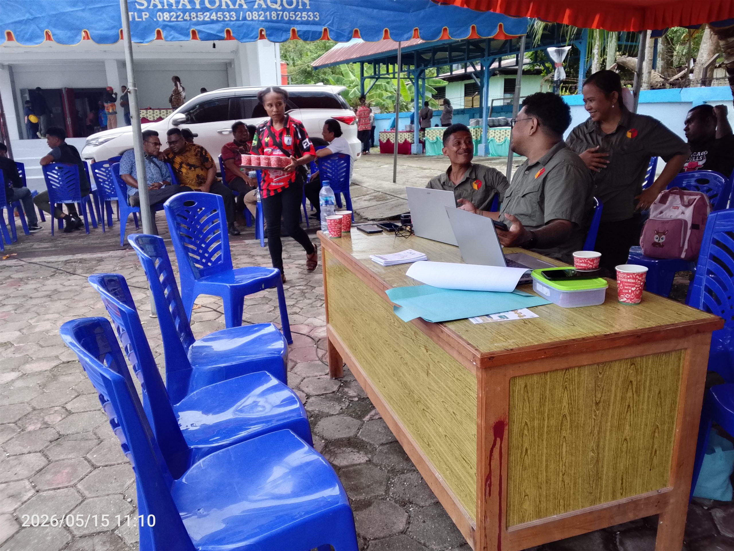 Pelayanan bawaslu kepulauan di lokasi Mubes II Pemuda Suku Yawa Onate